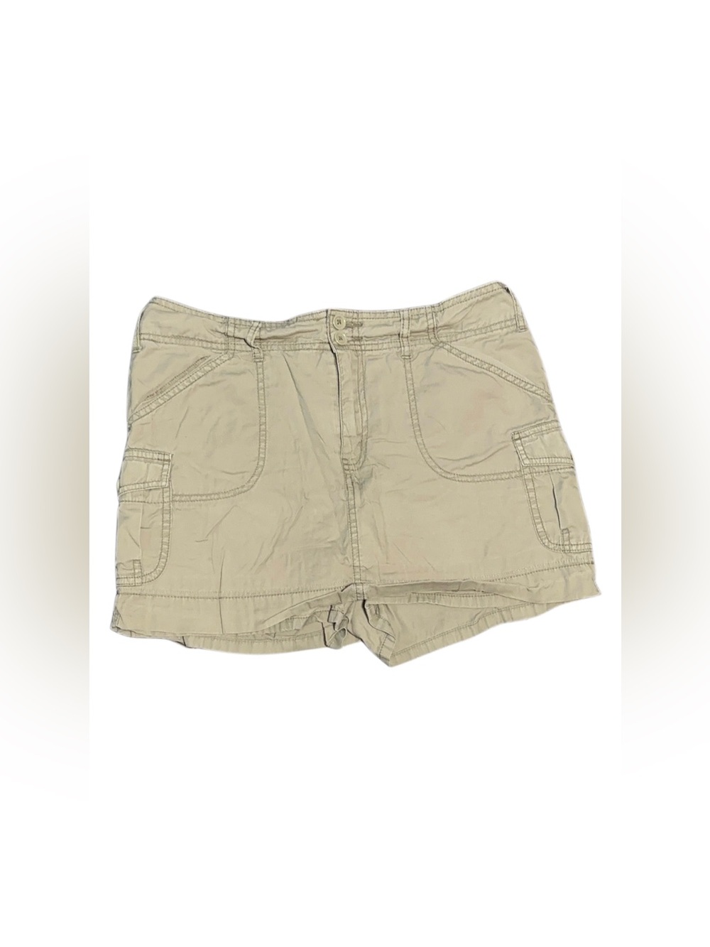 Faded Glory Beige Cargo Bermuda Mini Skirt